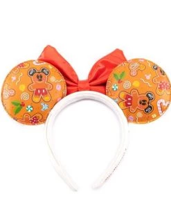 Loungefly Disney Gingerbread AOP Patent Bow Heart Headband 8 Loungefly Disney Gingerbread AOP Patent Bow Heart Headband