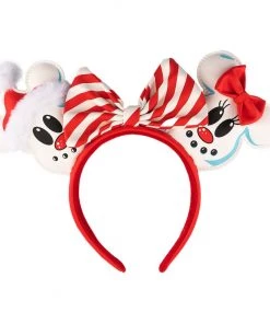 Loungefly Disney Snowman Mickey And Minnie Mouse Ears Headband