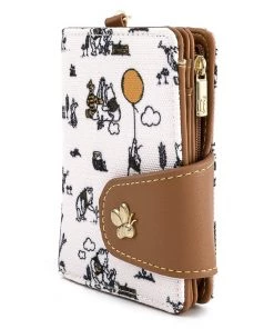 Loungefly Winnie The Pooh Canvas Line Drawing Wristlet Wallet