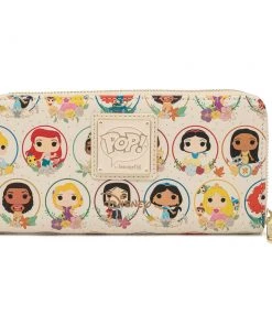 Loungefly Pop By Disney Princess Circles Zip Around Wallet