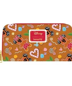 Loungefly Disney Ginger Bread AOP Zip Around Wallet.
