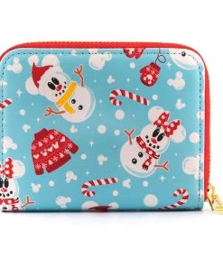 Loungefly Disney Mickey Minnie Snowman AOP Ziparound Wallet 7 Loungefly Disney Mickey Minnie Snowman AOP Ziparound Wallet