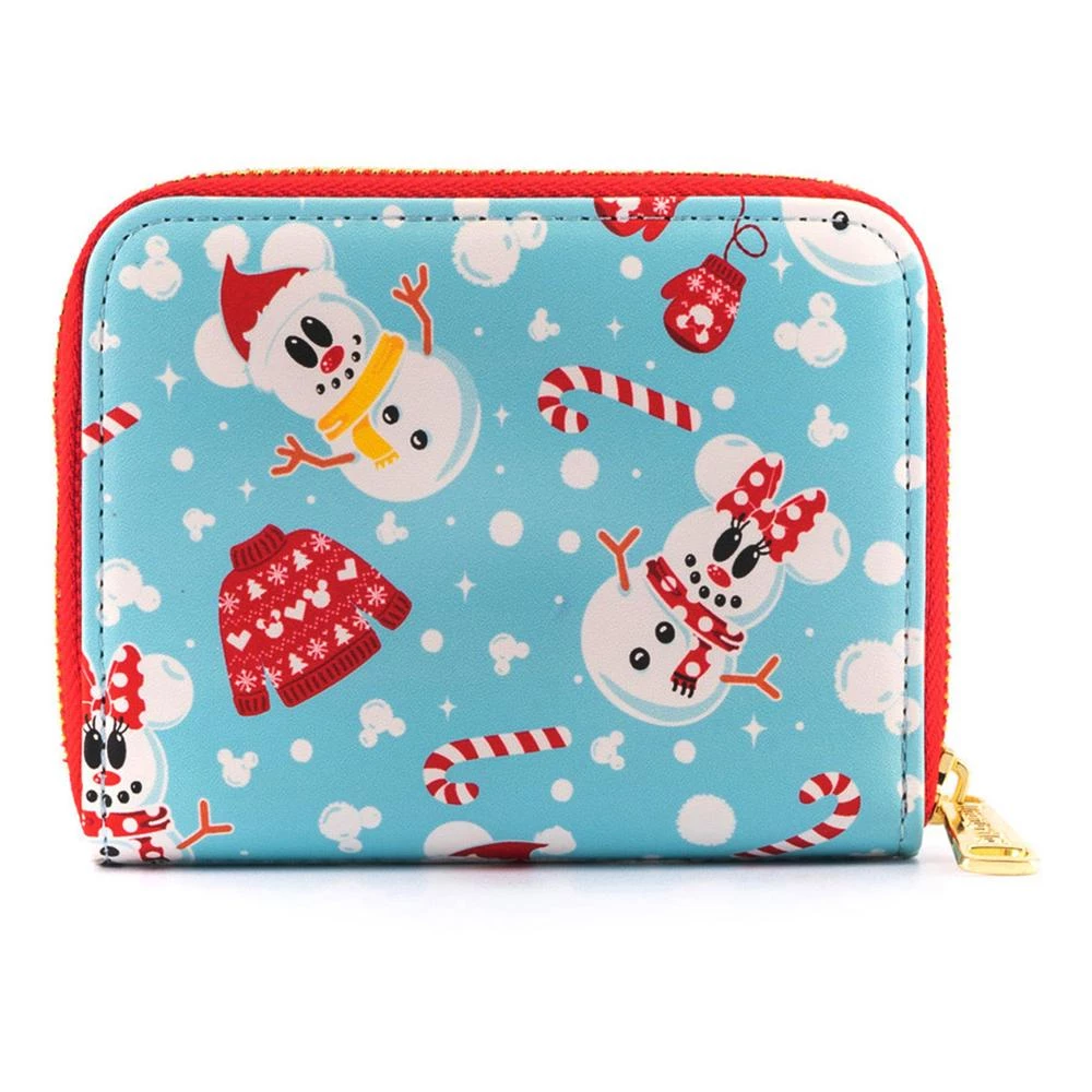 Loungefly Disney Mickey Minnie Snowman AOP Ziparound Wallet 5 Loungefly Disney Mickey Minnie Snowman AOP Ziparound Wallet