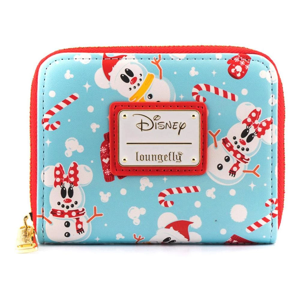 Loungefly Disney Mickey Minnie Snowman AOP Ziparound Wallet 3 Loungefly Disney Mickey Minnie Snowman AOP Ziparound Wallet