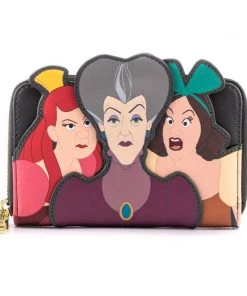 Loungefly Disney Villains Scene Evil Stepmother And Step Sisters Zip Around Wallet