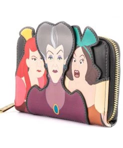 Loungefly Disney Villains Scene Evil Stepmother And Step Sisters Zip Around Wallet