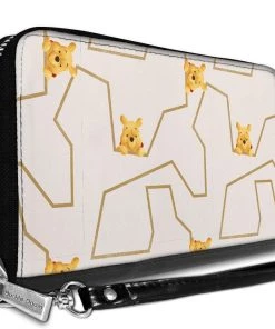 Buckle-Down Winnie The Pooh Poses White/ Gold Women's Wallet Disney