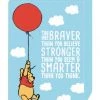 Silver Buffalo Winnie The Pooh Balloon Float 5in X 7in X 1.5 Wood Box Sign