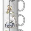 Silver Buffalo Winnie The Pooh 100 Acre Wood Destination 10oz Stacked Ceramic Mug Set Disney