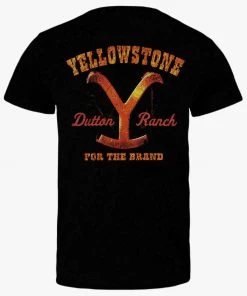 Changes Yellowstone Text Brand Dutton Ranch Logo T-shirt T-shirts