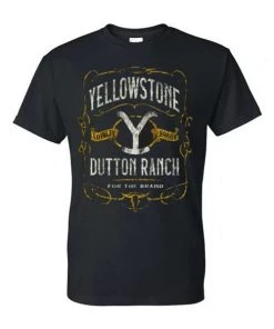 Changes Yellowstone Label Black T-shirt T-shirts