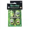 Silver Buffalo Rick And Morty Space Portals 4pc 1.5oz Plastic Mini Cup Set