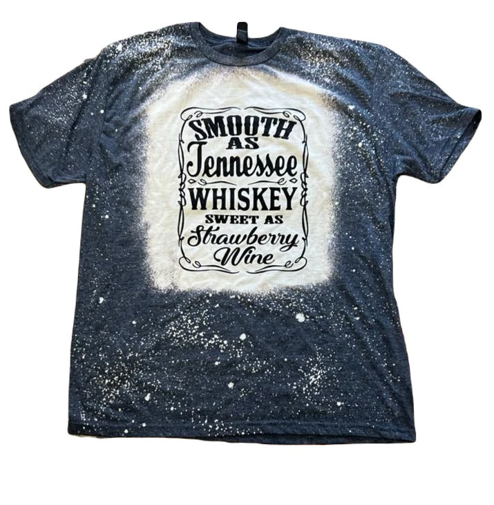 Simply Sweet Tees Smooth As Tennessee Whiskey Bleached T-shirt 3 Simply Sweet Tees Smooth As Tennessee Whiskey Bleached T-shirt
