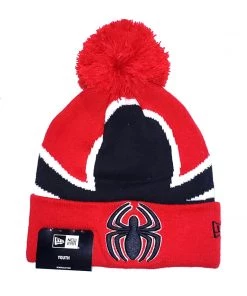 New Era Marvel Spider Man Jr Logo Knit Beanie Hat