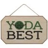 Open Road Brands Disney Yoda Best Star Wars Hanging Wood Wall Décor