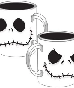 Silver Buffalo Nightmare Before Christmas Jack Faces 14oz Relief Mug