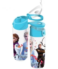 Jerry Leigh Frozen II Group Olaf Anna Elsa Flip Top Water Tumbler