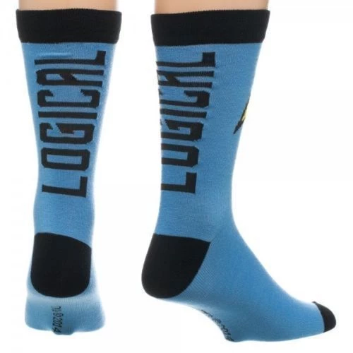 Bioworld Movies Star Trek Blue Logical Crew Socks 4 Bioworld Movies Star Trek Blue Logical Crew Socks
