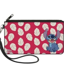 Buckle-Down Disney Lilo & Stitch-Stitch Smiling Pose Canvas Zipper Wallet