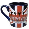 Silver Buffalo Houseware The Beatles Help Union Jack British Flag 14oz. Mug