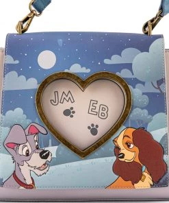 Loungefly Disney Lady And The Tramp Heart Paw Prints Crossbody Purse