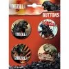 ATA-BOY INC Movies Godzilla - 4-Piece Round Button Set
