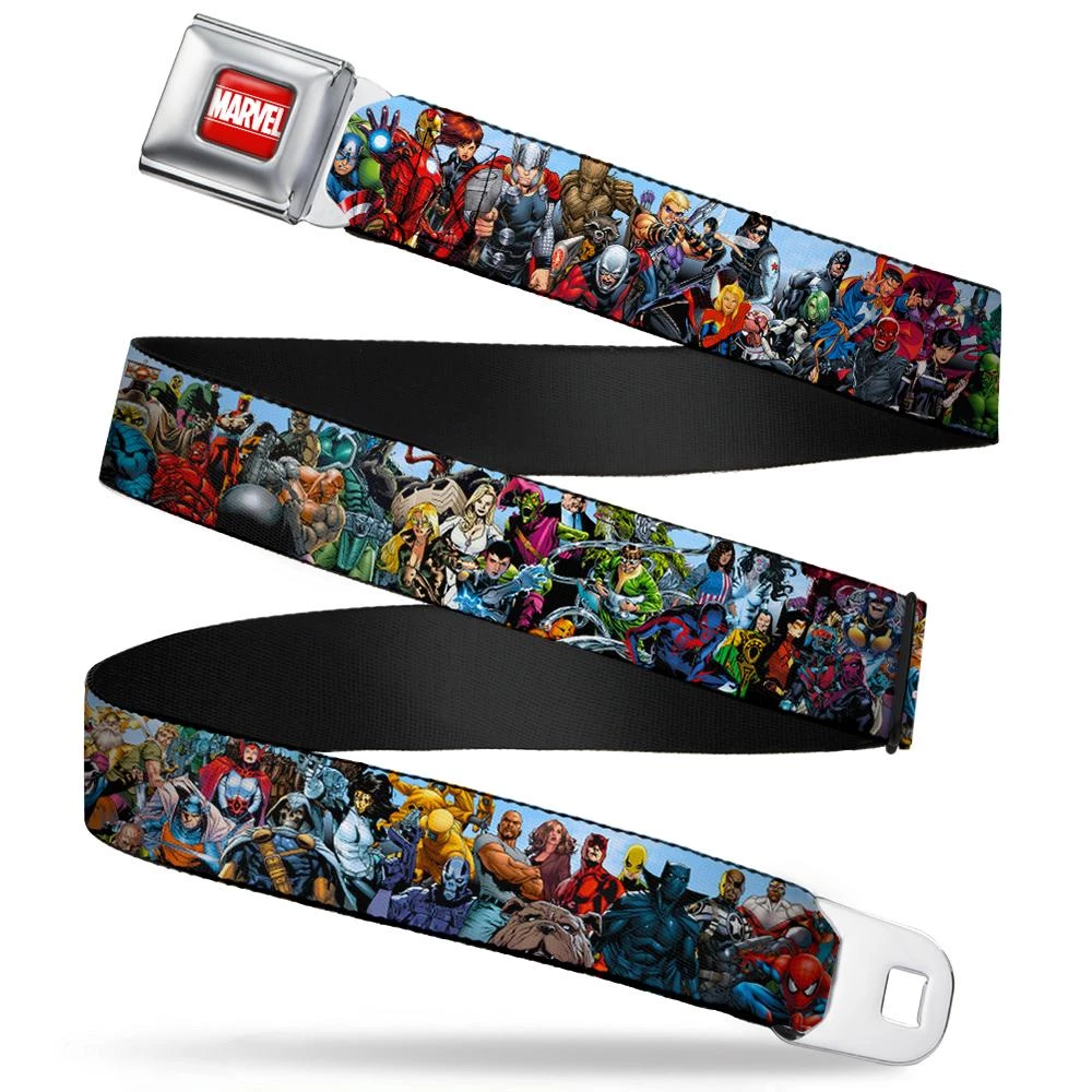 Buckle-Down Marvel Comics Full Color Avengers Seat Belt Buckle Belt 3 Buckle-Down Marvel Comics Full Color Avengers Seat Belt Buckle Belt