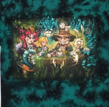 Get Down Art Alice In Wonderland- We Are All In Garment Dye Crystal Teal T-Shirt Movies 3 Get Down Art Alice In Wonderland- We Are All In Garment Dye Crystal Teal T-Shirt Movies