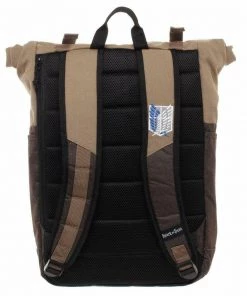 Bioworld Anime Attack On Titan Roll-Top Laptop Backpack With Laptop Pocket