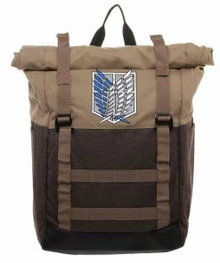 Bioworld Anime Attack On Titan Roll-Top Laptop Backpack With Laptop Pocket
