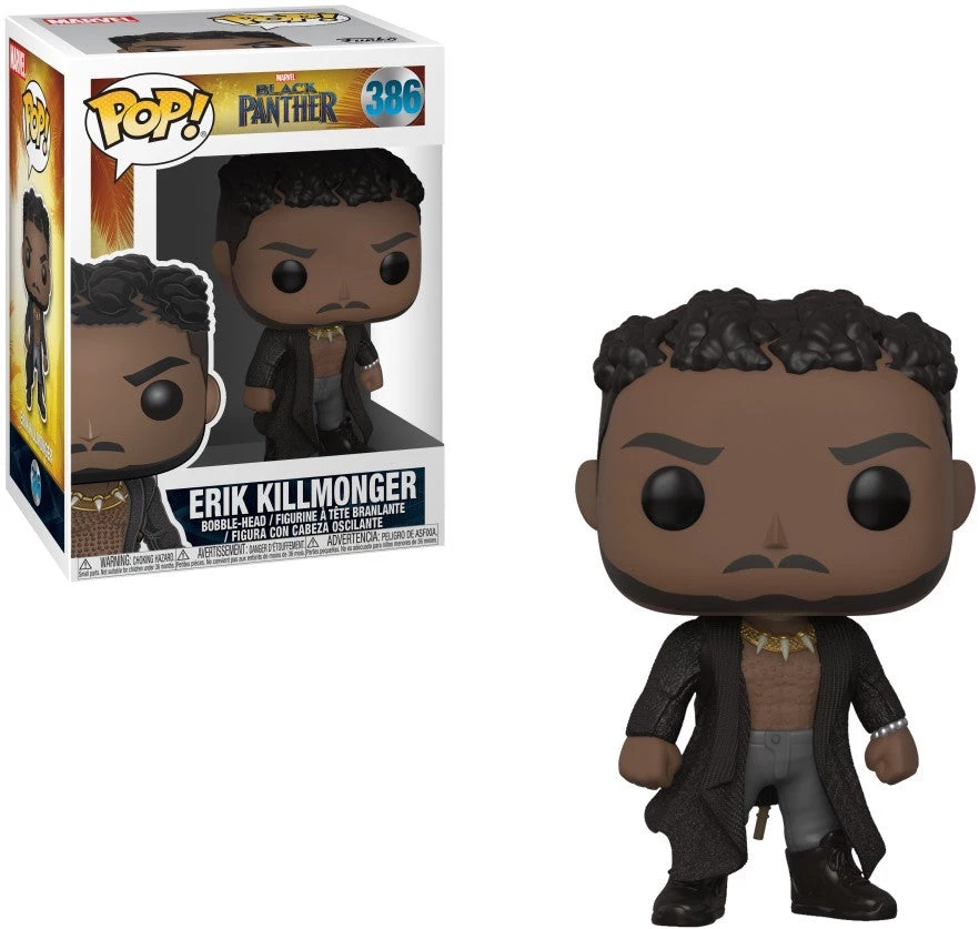 Funko Funko Pops! Marvel: Black Panther - Erik Killmonger Pop Movies Vinyl Figure 3 Funko Funko Pops! Marvel: Black Panther - Erik Killmonger Pop Movies Vinyl Figure