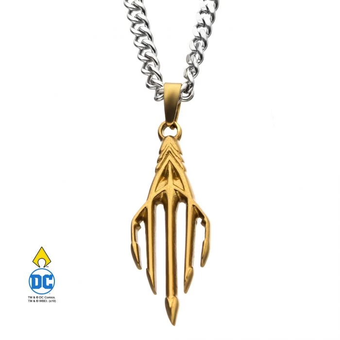 Body Vibe Aquaman Trident Necklace DC Comics 3 Body Vibe Aquaman Trident Necklace DC Comics
