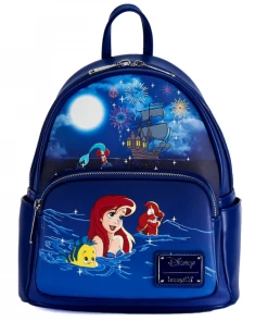 Loungefly The Little Mermaid Ariel Fireworks Glow And Light Up Mini Backpack