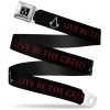 Buckle-Down Assassin's Creed Full Color Live By The Creed Seat Belt Buckle ADULT Belt Video Games