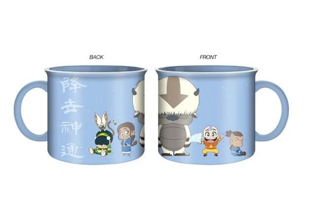 Silver Buffalo Avatar Super Deformed Group 20oz Ceramic Camper Mug 3 Silver Buffalo Avatar Super Deformed Group 20oz Ceramic Camper Mug