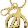 Monogram Marvel Avengers Logo In Gold - Pewter Key Ring