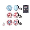 Body Vibe Avenger "A" Logo,Captain America And Iron Man Stud Earrings Set