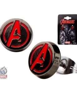 Body Vibe Enamel Avengers Logo Round Ear Studs Marvel
