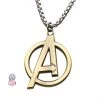 Body Vibe Necklaces Gold Plated Avengers "A" Cut Out Logo Necklace