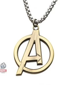 Body Vibe Necklaces Gold Plated Avengers "A" Cut Out Logo Necklace