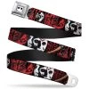 Buckle-Down Jason Mask Close Up Full Color Black/White/Red Seatbelt Belt