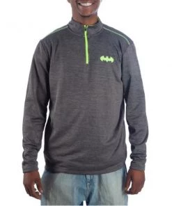REX DC Batman Pullover Half Zip Grey Men's Jacket DC Comics