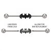 Body Vibe 14g 316L Stainless Steel Black Batman Industrials Barbell