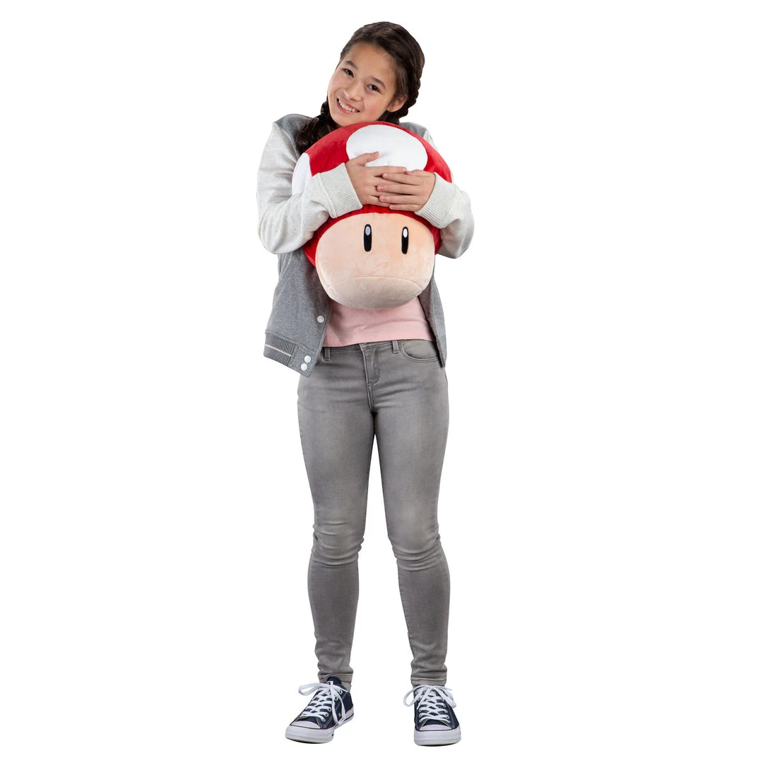 TOMY Video Games Nintendo Super Mario Club Mocchi-Mocchi 16 Inch Plush Figure - Super Mushroom 4 TOMY Video Games Nintendo Super Mario Club Mocchi-Mocchi 16 Inch Plush Figure - Super Mushroom