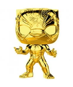 Funko Pop Marvel Studios 10 - Black Panther (Gold Chrome) Collectible Figure