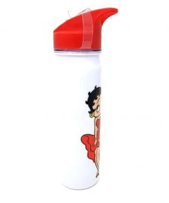 Spoontiques Houseware Betty Boop - Red Dress Pose Metal Flip Top Bottle - White