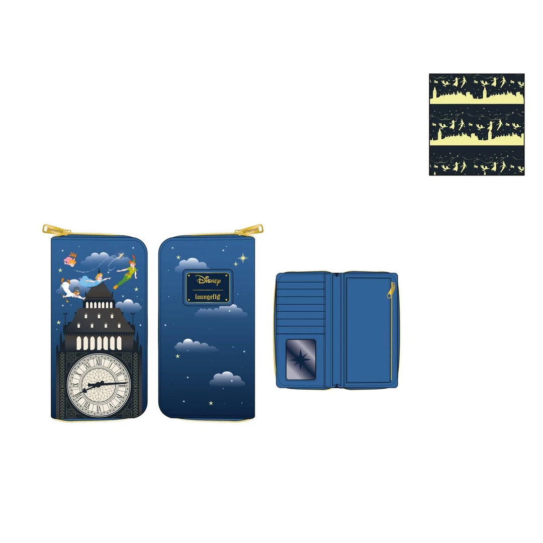 Loungefly Peter Pan Glow-in-the-Dark Tower Zip-Around Wallet 4 Loungefly Peter Pan Glow-in-the-Dark Tower Zip-Around Wallet