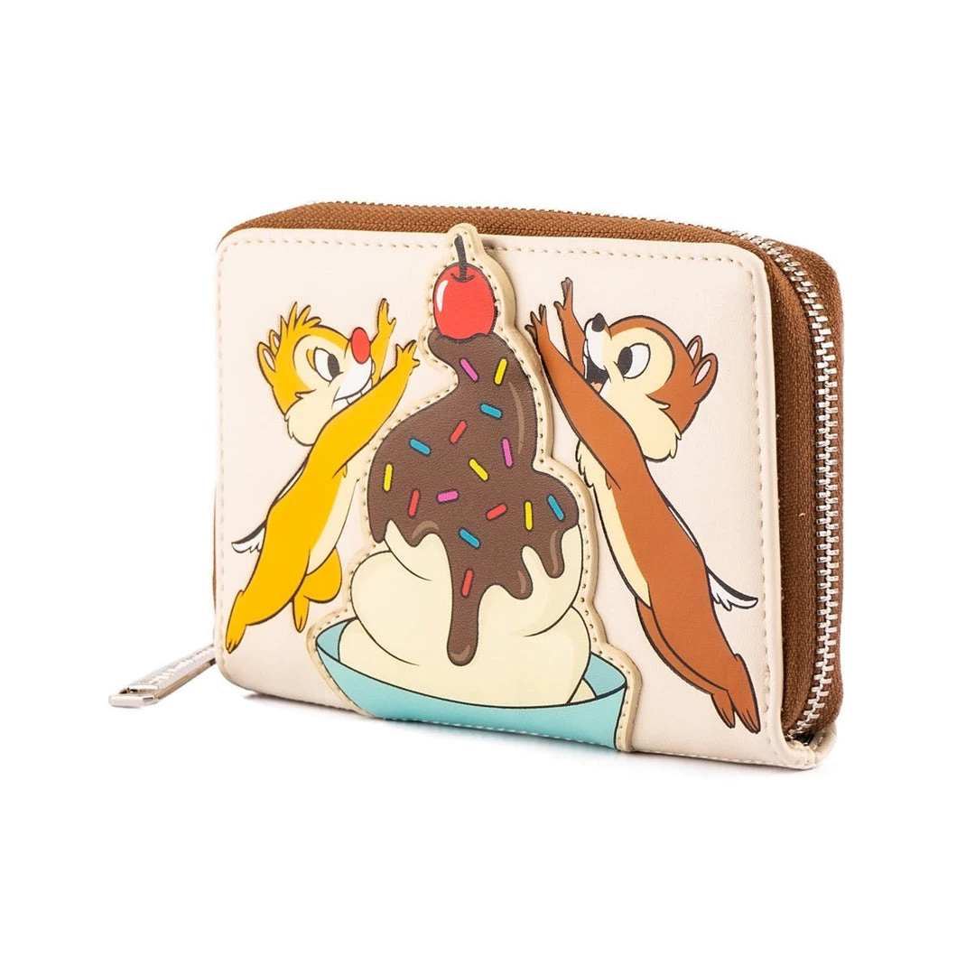 Loungefly Disney Chip And Dale Cherry On Top Zip-Around Wallet 4 Loungefly Disney Chip And Dale Cherry On Top Zip-Around Wallet