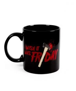 Silver Buffalo Friday The 13th "I Wish It Was Friday" Ceramic Mug | Holds 20 Ounces