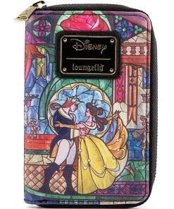 Loungefly Disney Beauty And The Beast Princess Castle Series Zip-Around Wallet